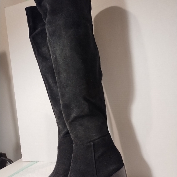 Seychelles (nwot)Gifted Black Suede Over The Knee Women's Boots - Picture 2 of 8